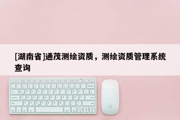 [湖南省]通茂测绘资质，测绘资质管理系统查询