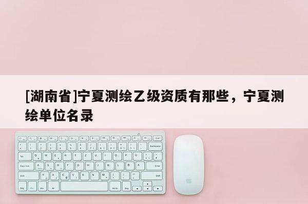 [湖南省]宁夏测绘乙级资质有那些，宁夏测绘单位名录