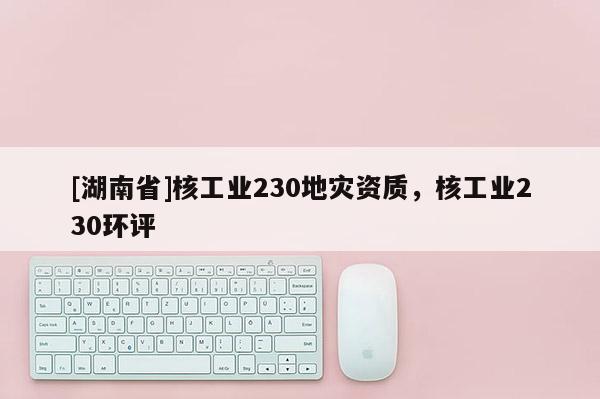 [湖南省]核工业230地灾资质，核工业230环评