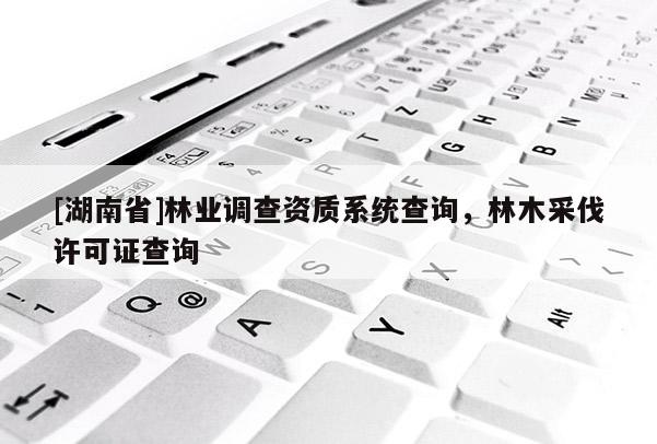 [湖南省]林业调查资质系统查询，林木采伐许可证查询