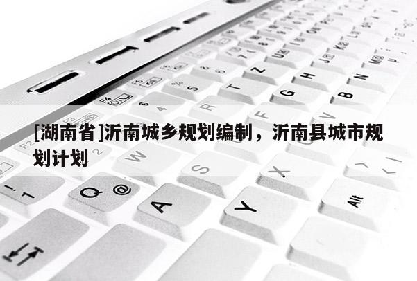 [湖南省]沂南城乡规划编制，沂南县城市规划计划