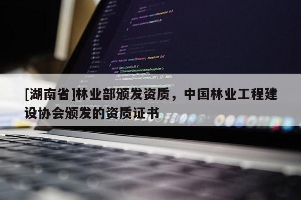 [湖南省]林业部颁发资质，中国林业工程建设协会颁发的资质证书