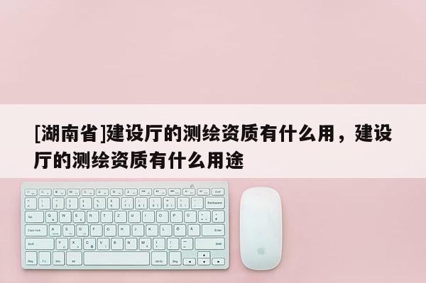 [湖南省]建设厅的测绘资质有什么用，建设厅的测绘资质有什么用途