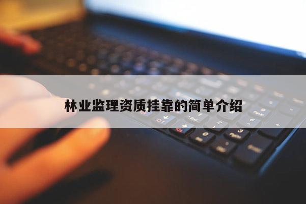 林业监理资质挂靠的简单介绍