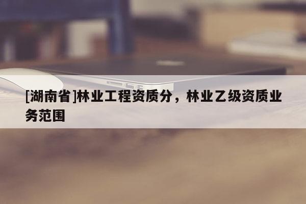 [湖南省]林业工程资质分，林业乙级资质业务范围