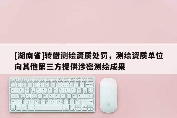 [湖南省]转借测绘资质处罚，测绘资质单位向其他第三方提供涉密测绘成果