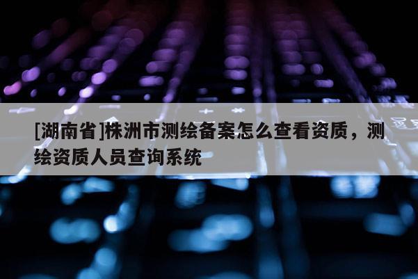 [湖南省]株洲市测绘备案怎么查看资质，测绘资质人员查询系统